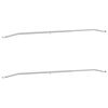 vidaXL Tarvike per&auml;vaunuille 2 Hopea 136-218 cm Alumiini