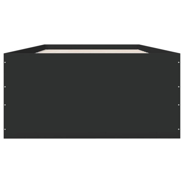 vidaXL S&auml;ngynrunko musta 90x200 cm t&auml;ysi puu