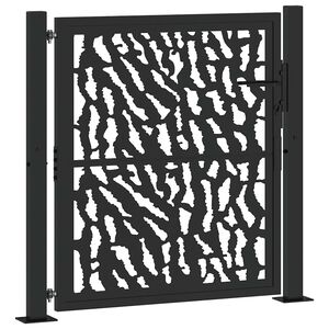 vidaXL Puutarhan portti musta 100x100 cm ter&auml;sj&auml;lkikuvio