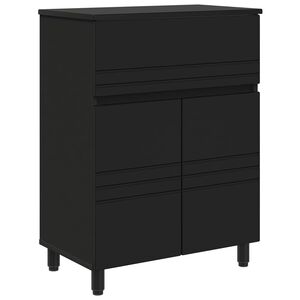vidaXL Kylpyhuoneen peilikaappi Musta 60 x 35 x 80 cm Tekninen puu
