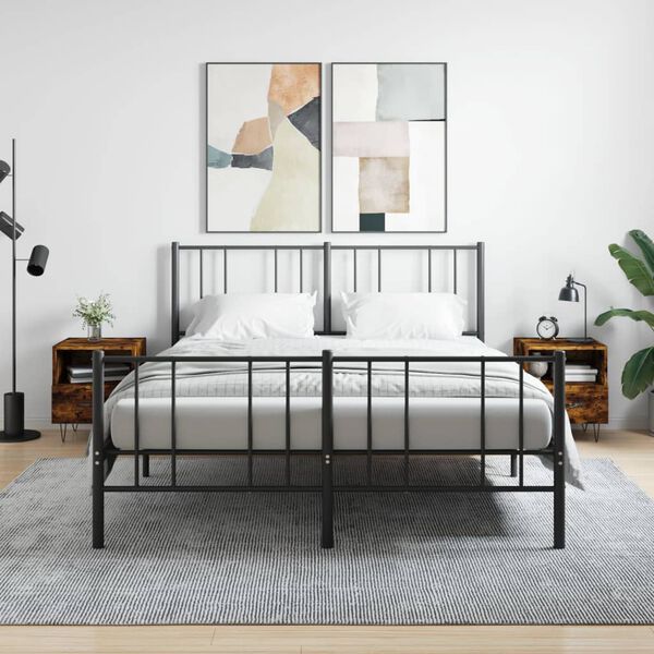 vidaXL Y&ouml;p&ouml;yd&auml;t 2 kpl savutammi 40x35x47,5 cm tekninen puu