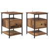 vidaXL Y&ouml;p&ouml;yt&auml;kaappi 2 pcs Vanha puu 40 x 42 x 56 cm Tekninen puu