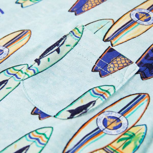 Lasten toppi meleerattu pehme&auml;n sininen 104