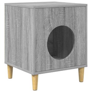 vidaXL Kissatalo Harmaa Sonoma 42,5 x 40 x 53 cm Tekninen puu