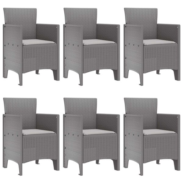 vidaXL Piharuokailu setti 7 pcs Vaaleanharmaa Polt-kivenn&auml;isruoho