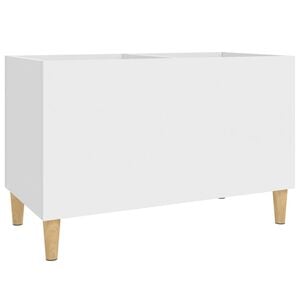 vidaXL LP-levyjen s&auml;ilytyskaappi valkoinen 74,5x38x48 cm tekninen puu