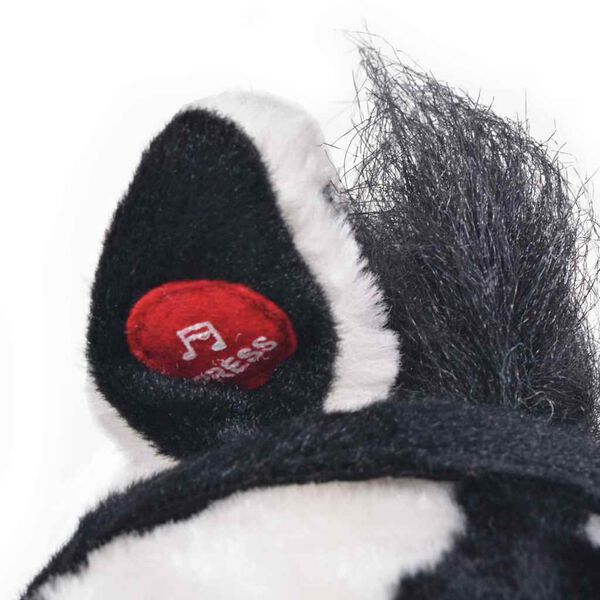 vidaXL Seisova leluhevonen plyysi musta ja valkoinen XXL