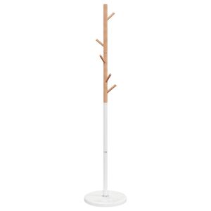 vidaXL Naulakko valkoinen 172 cm jauhemaalattu rauta