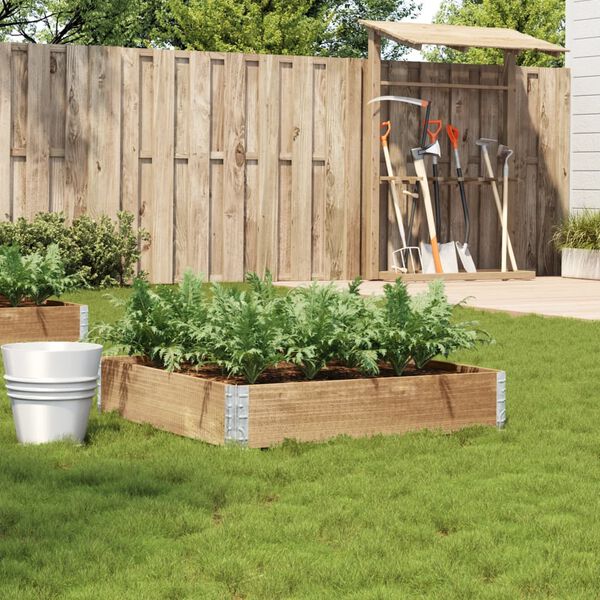 vidaXL Kukkalaatikko 100x100 cm täysi mänty