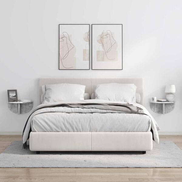 vidaXL Sein&auml;hylly Betoni Harmaa 38 x 19 x 19 cm Tekninen puu