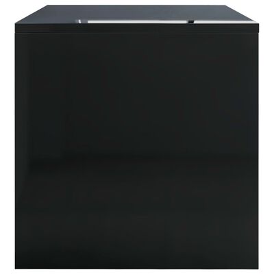 vidaXL Sohvapöytä korkeakiilto musta 100x40x40 cm lastulevy