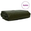 vidaXL Pressu 650g / m² Oliivivihreä 4 x 4 m Kangas PVC-pinnoitteella