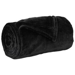 vidaXL Heittopeitto Musta 5FT King Size 0.78 kg Fleese
