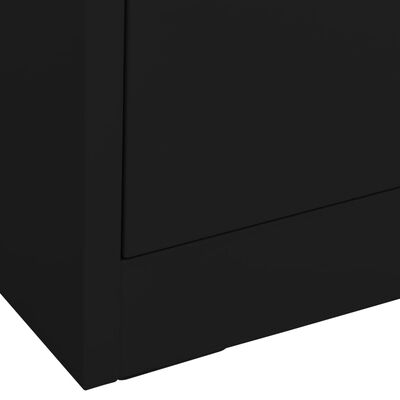 vidaXL Arkistokaappi musta 90x46x72,5 cm teräs