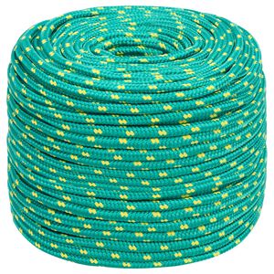 vidaXL Monik&auml;ytt&ouml;inen k&ouml;ysi 10 mm 500 m Vihre&auml; PP