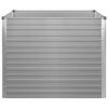 vidaXL Korotettu puutarhalaatikko 100x100x77cm Galvanoitu ter&auml;s Harmaa