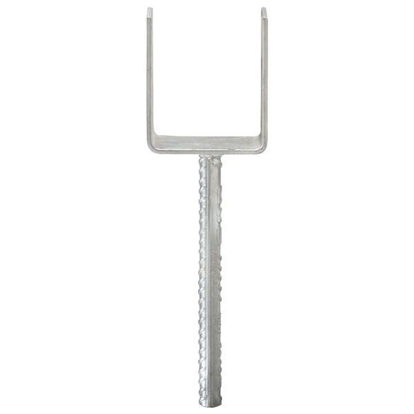 vidaXL Aita-ankkurit 6 kpl hopea 10x6x30 cm galvanoitu ter&auml;s