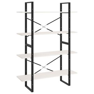 vidaXL 4-tasoinen kirjahylly valkoinen 100x30x140 cm täysi mänty