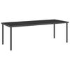 vidaXL Ulkoruokap&ouml;yt&auml; antrasiitti 220x90x75 cm ter&auml;s ja lasi