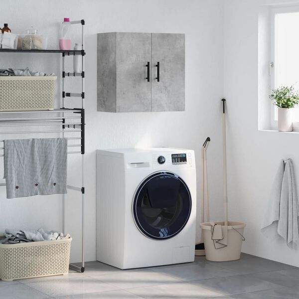 vidaXL Sein&auml;kaappi betoninharmaa 60x31x60 cm tekninen puu