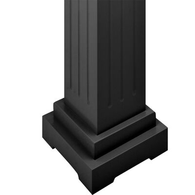 vidaXL Kukkateline klassinen pilari neliö musta 17x17x66 cm MDF