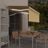 vidaXL Manuaalisesti kelattava markiisi verho/LED 3x2,5 m keltavalk.