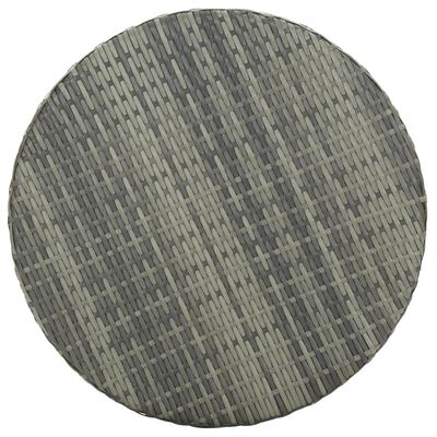 vidaXL Puutarhapöytä harmaa 60,5x106 cm polyrottinki