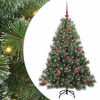 vidaXL Tekojoulukuusi 150 LED-valoilla Vihre&auml; 120 cm PE ja PVC