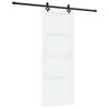 vidaXL Liukuovi ORKDAL 83 x 211 cm Tekninen puu Valkoinen ja musta