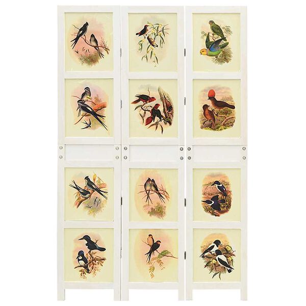 vidaXL Romdivider Paneeli Valkoinen 212 x 165 cm MDF