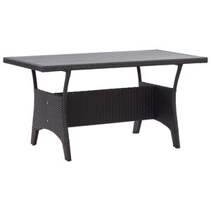 vidaXL Puutarhap&ouml;yt&auml; musta 120x70x66 cm polyrottinki