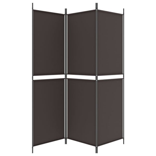 vidaXL 3-paneelinen Tilanjakaja ruskea 150x180 cm kangas