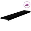 vidaXL Askelmat 8 kpl ruskeanmusta 120x30x2 cm t&auml;ysi tammi