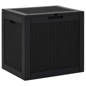 vidaXL Puutarhan varastoarkku musta 55,5x43x53 cm polypropeeni