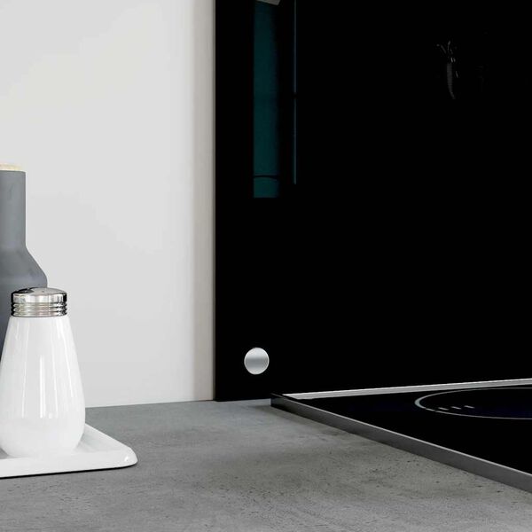 vidaXL Keittiön roiskesuoja musta 80x40 cm karkaistu lasi