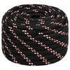 vidaXL Monik&auml;ytt&ouml;inen k&ouml;ysi 20 mm 25 m Musta ja punainen PP