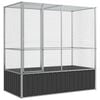 vidaXL Aviaario hopea 210,5x107x212 cm ter&auml;s