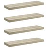vidaXL Kelluvat sein&auml;hyllyt 4 kpl tammi 80x23,5x3,8cm MDF