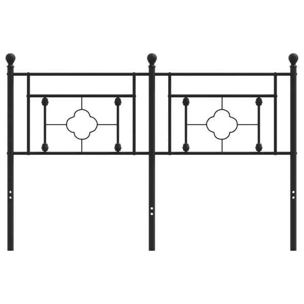 vidaXL Metallinen vaihtop&auml;&auml;ty musta 140 cm