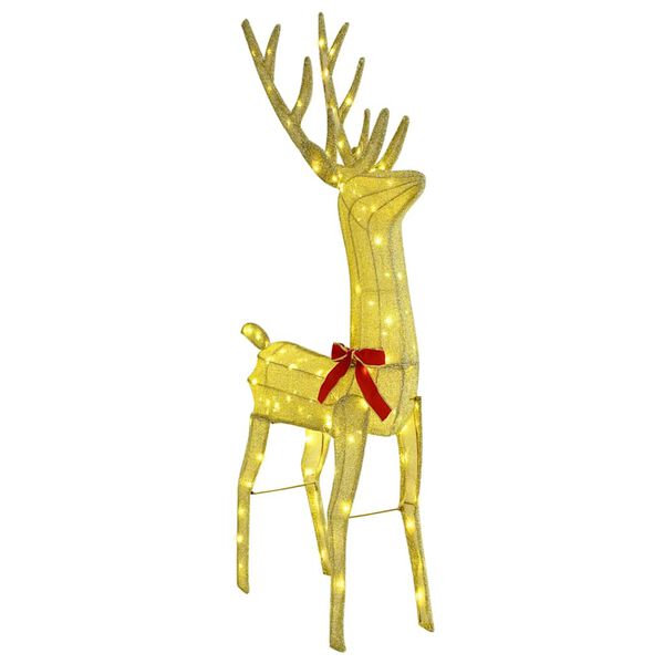 vidaXL Poron vetämä joulusleigh Lämmin valkoinen kangas