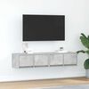 vidaXL TV-sein&auml;kaapit 2 kpl betoninharmaa 60x31x25,5 cm tekninen puu
