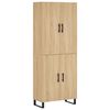 vidaXL Kaappi Sonoma tammi 69,5x34x180 cm tekninen puu