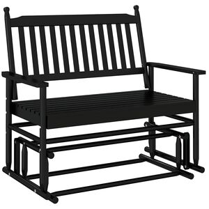 vidaXL Liukupenkki musta 118x70x104,5 cm t&auml;ysi haapa