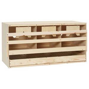vidaXL Kanan munintapes&auml; 3 osastoa 72x33x38 cm m&auml;nty