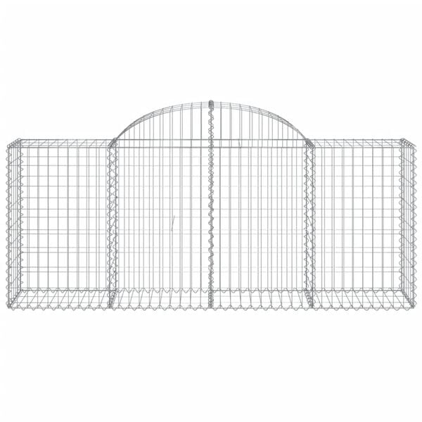 vidaXL Kaarevat kivikorit 4 kpl 200x50x80/100 cm galvanoitu rauta