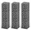 vidaXL Gabion-/kivikorisarja 3kpl galvanoitu vaijeri 25x25x100cm