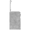 VidaXL Peilipöytä LED-valoilla betoninharmaa 130x50x132,5 cm