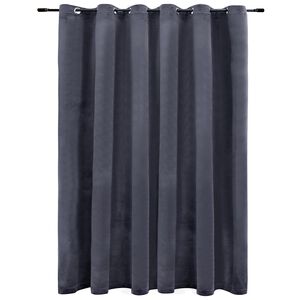 vidaXL Pimennysverho metallirenkailla sametti antrasiitti 290x245 cm