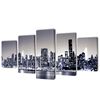 vidaXL Taulusarja New York Taivaanranta Mustavalkoinen 200 x 100 cm