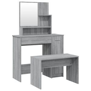 vidaXL Peilip&ouml;yt&auml;sarja harmaa Sonoma 86,5x35x136 cm